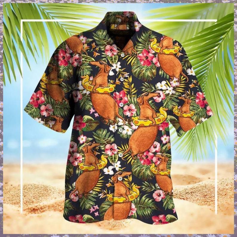 Fat Dachshund Hawaiian Shirt