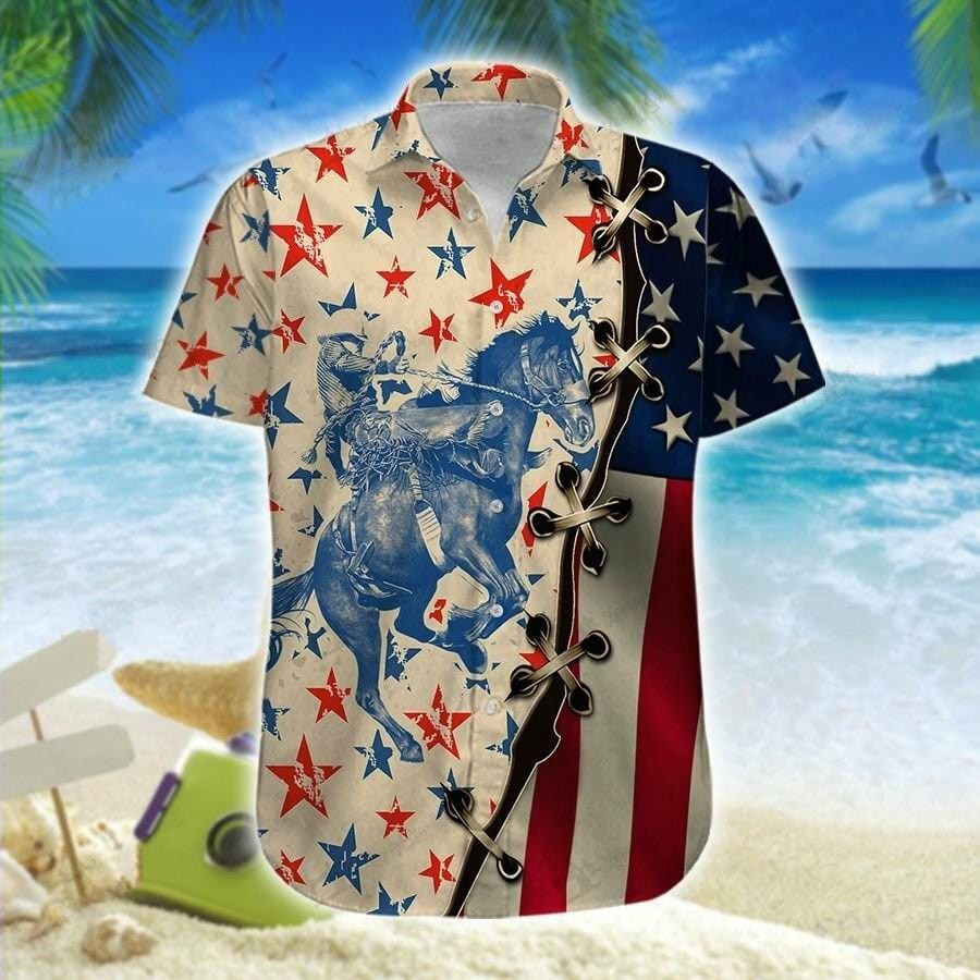 Hawaiian Aloha Shirts American Saddle Bronc