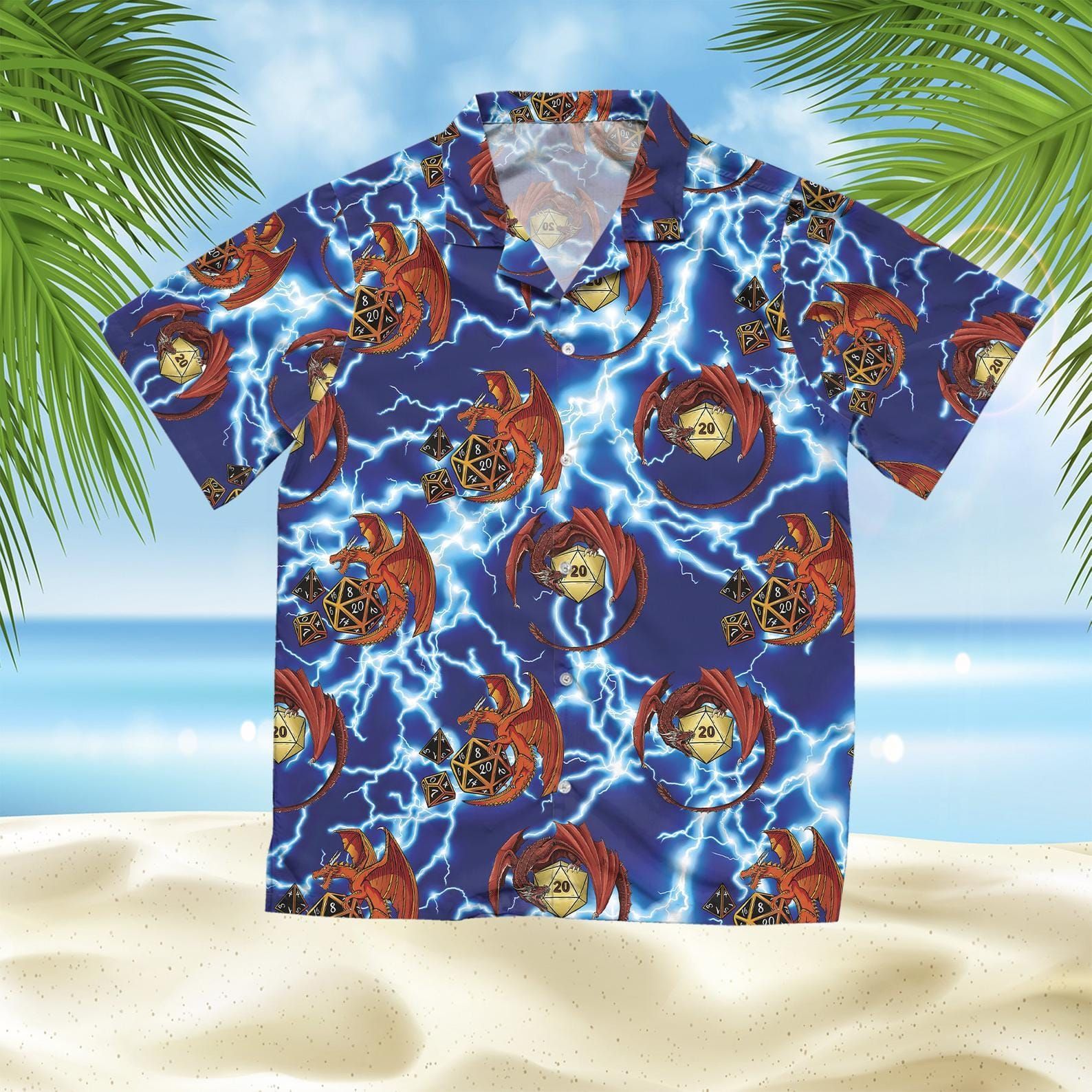 Hawaiian Aloha Shirts Dragon And Dice