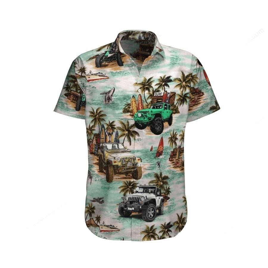Hawaiian Aloha Shirts Jeep Surfing Boards