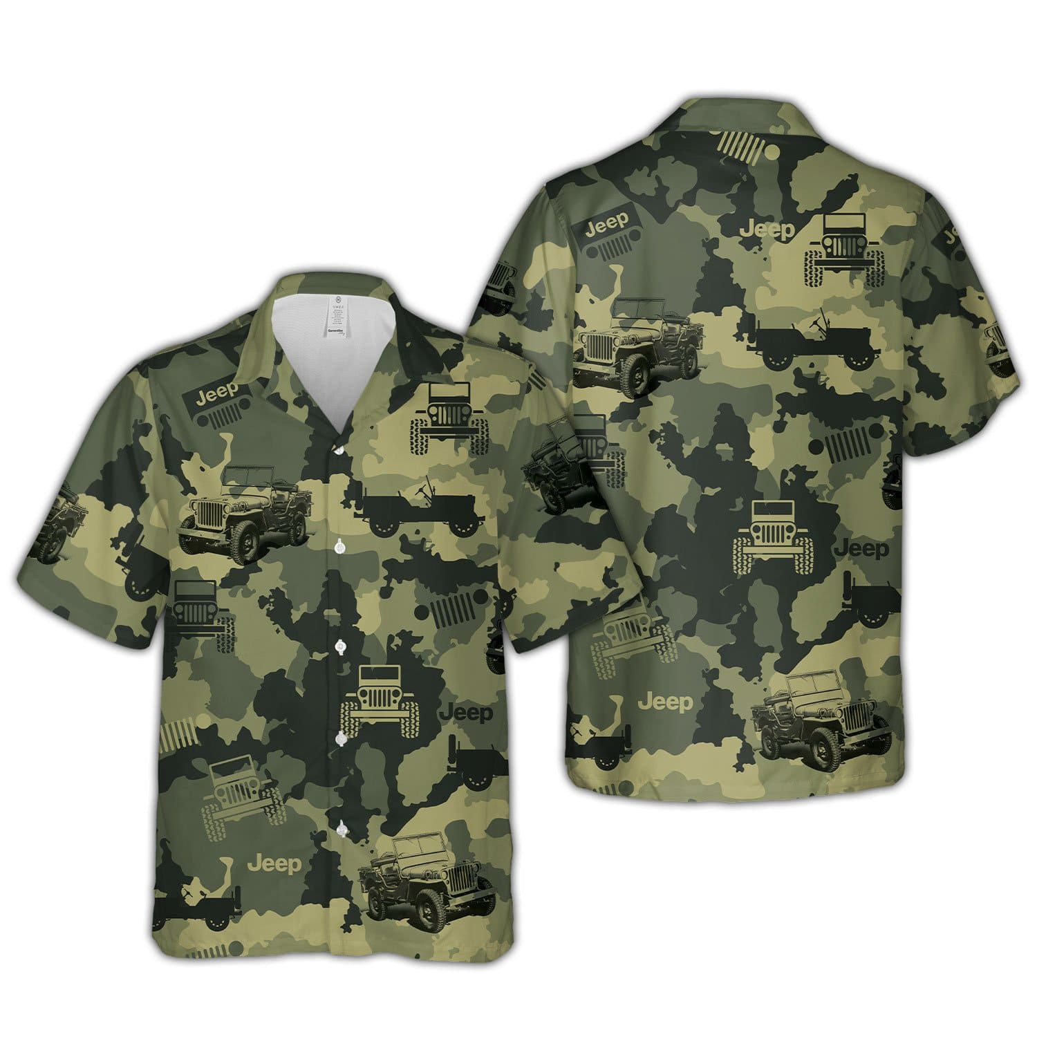 Hawaiian Aloha Shirts Jeep Willy Camo