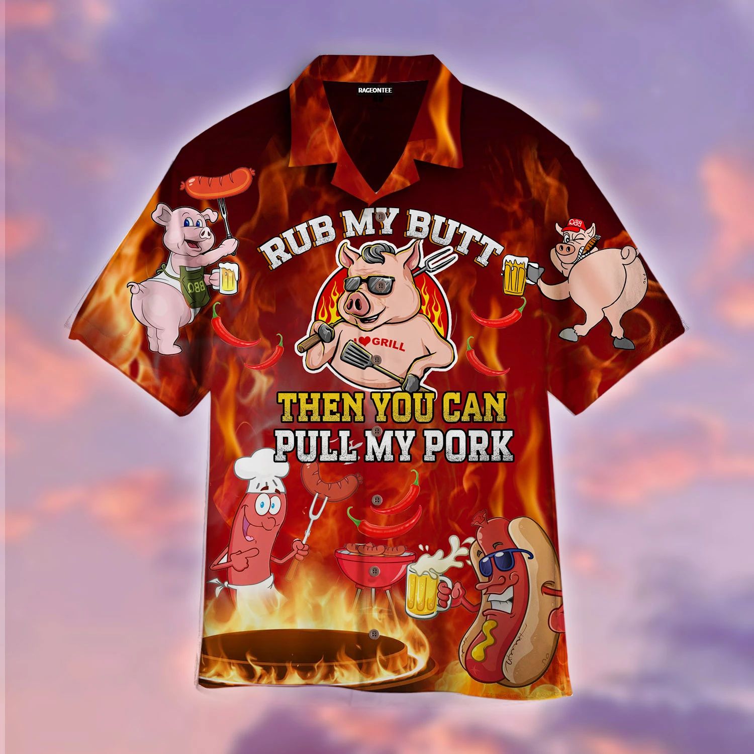 I Rub My Meat Before I Stick It In Hawaiian Shirt