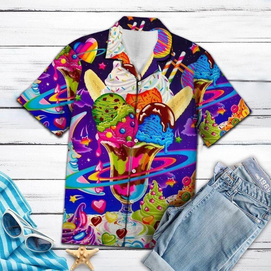Ice Cream In The Planet Hawaiian Shirts