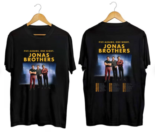 Jonas Brothers Five Albums One Night The Tour 2023 T-Shirt