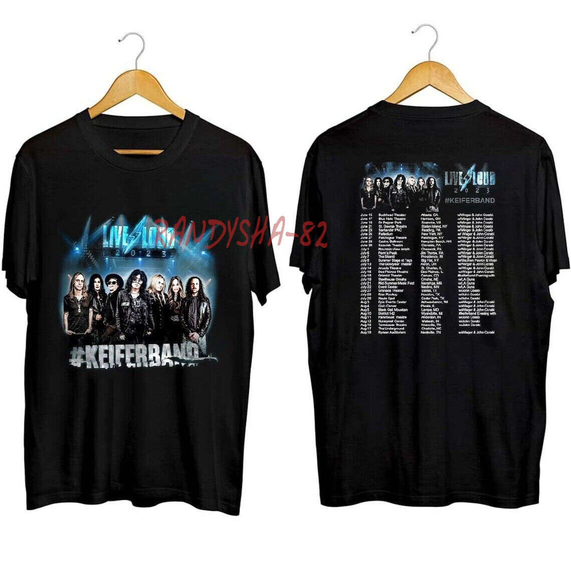 Keifer Band Live Loud 2023 Tour T-shirt