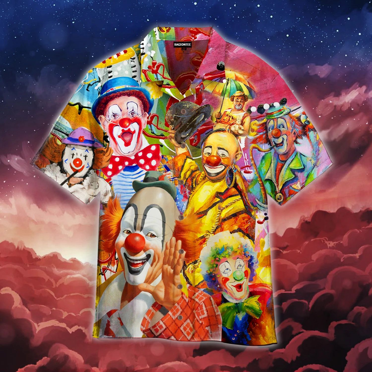 More Clown Less Frowning Hawaiian Shirt