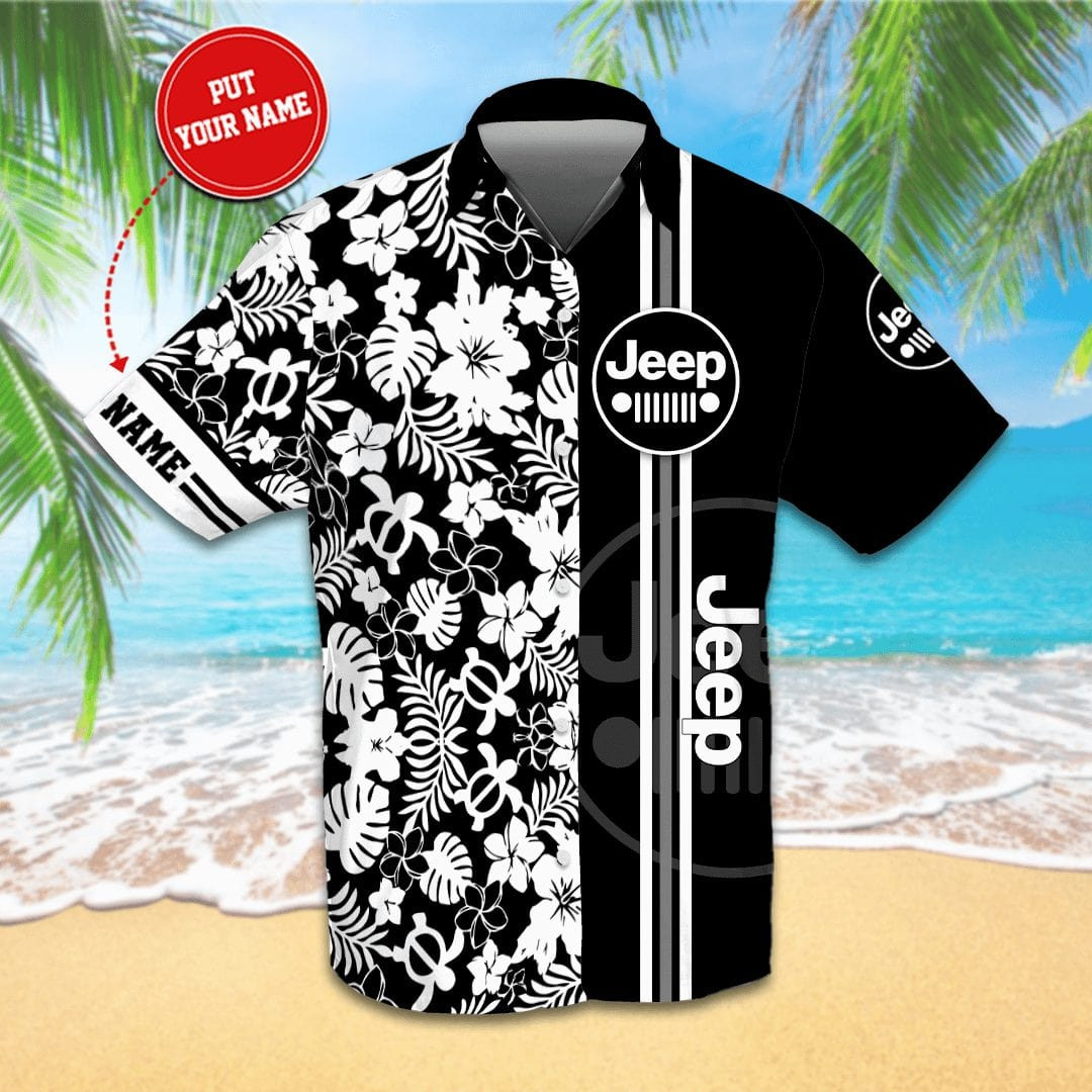 Personalized Bw Jeep Hawaiian Shirts
