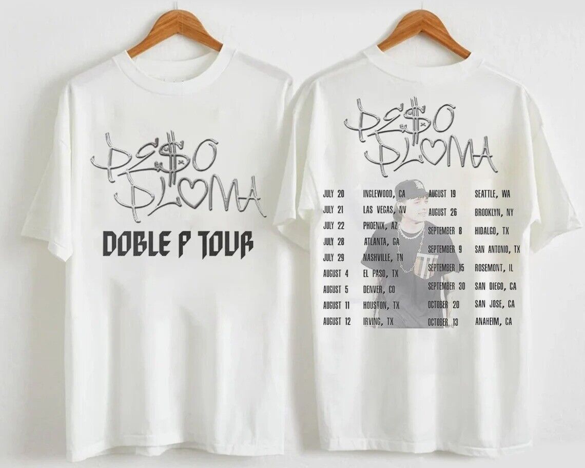 Peso Pluma Double P Concert Music World Tour 2023 T-shirt