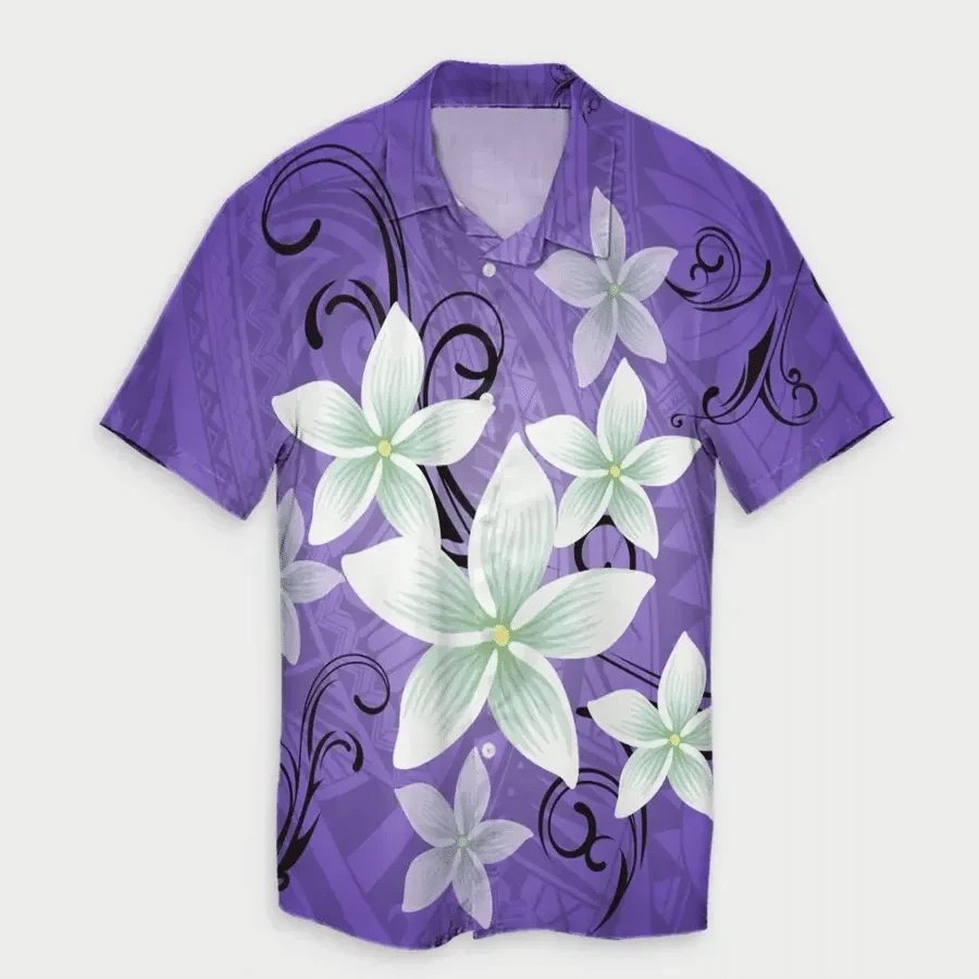 Plumeria Polynesian Hawaiian Shirt