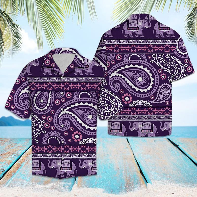 Psychedelic Elephant Hawaiian Shirt