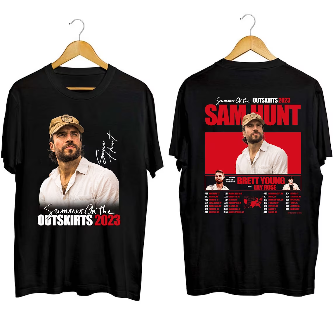 Sam Hunt Summer On The Outskirts 2023 Tour shirt