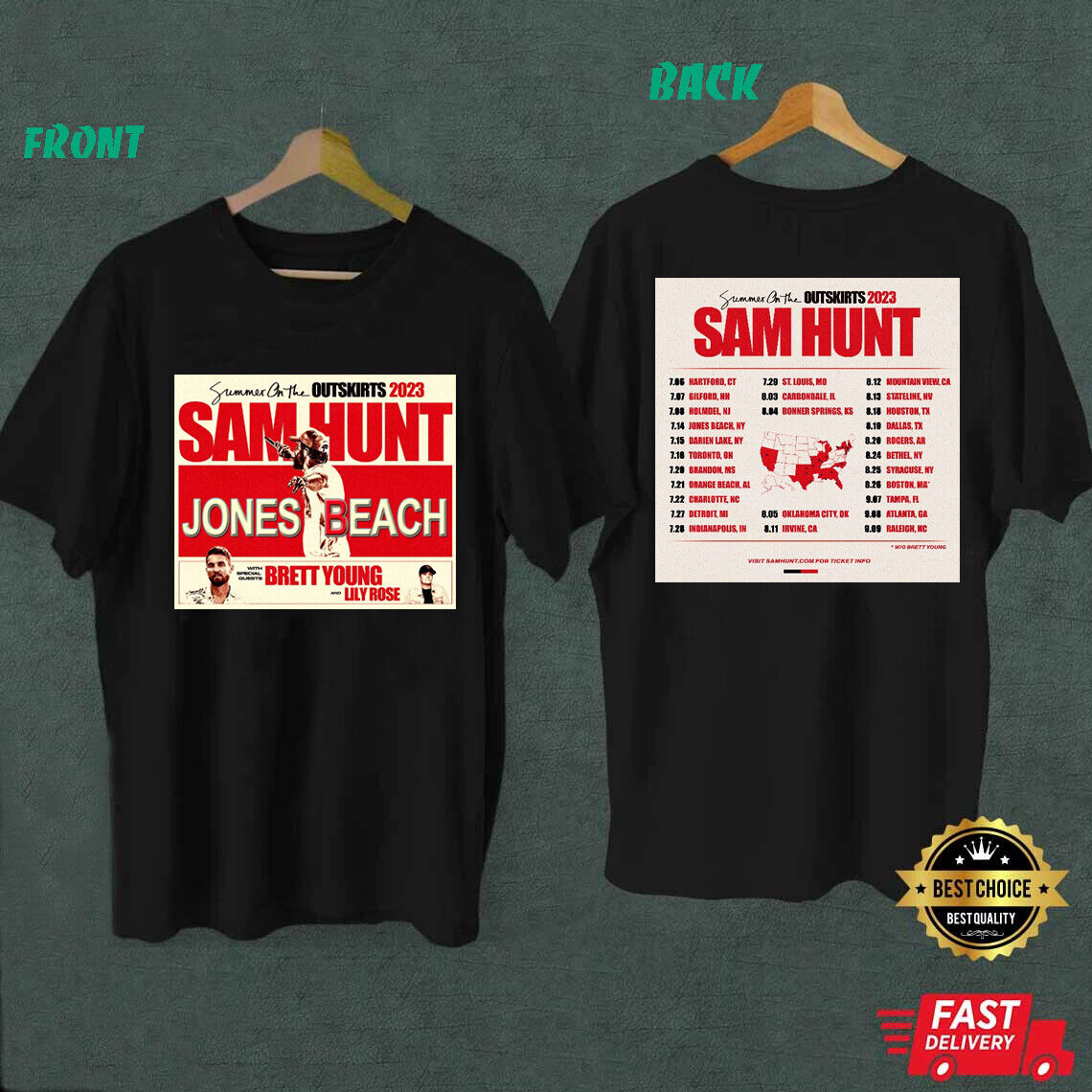 Sam Hunt Tour 2023 T-shirt