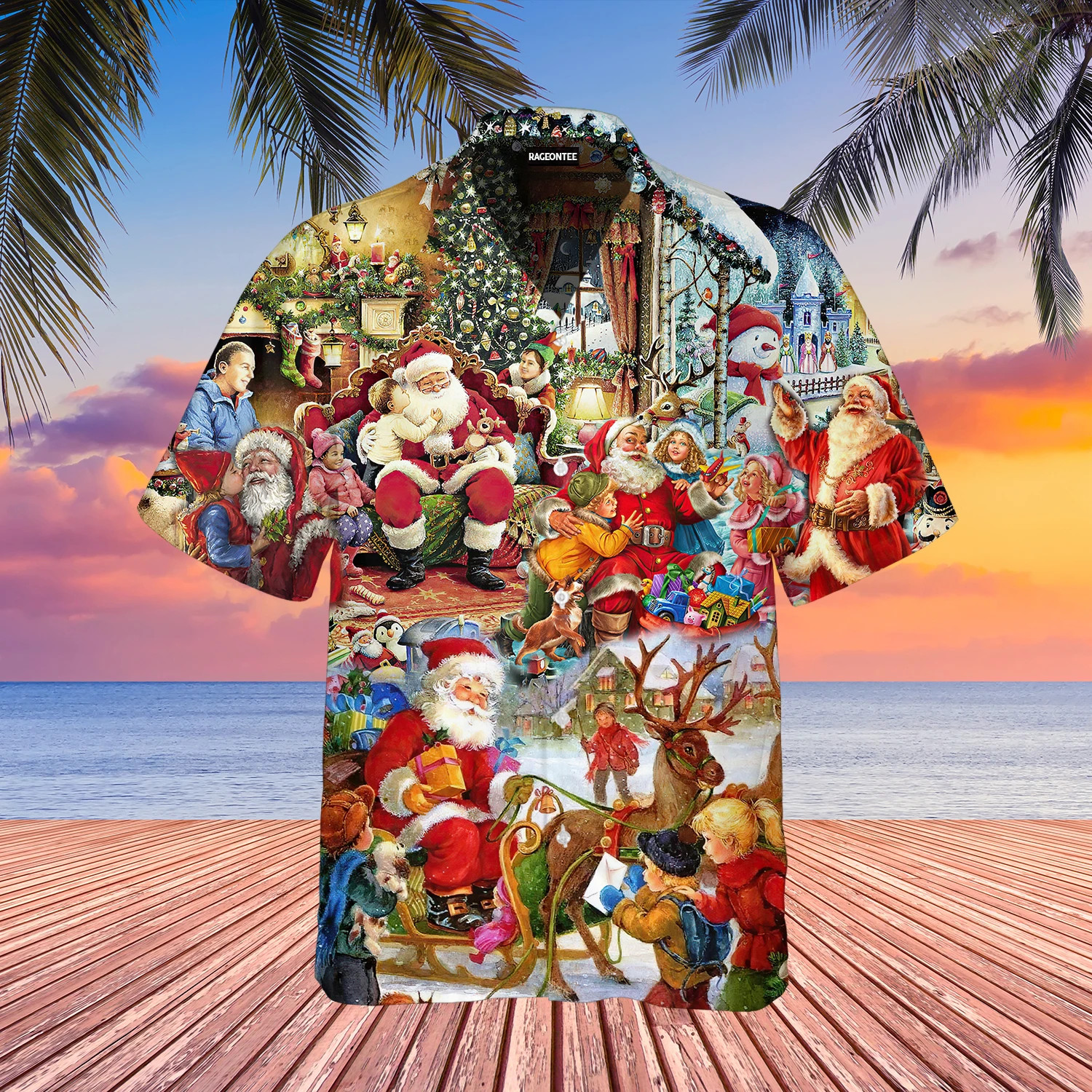 Santa Is Delivering Love Hawaiian Shirt