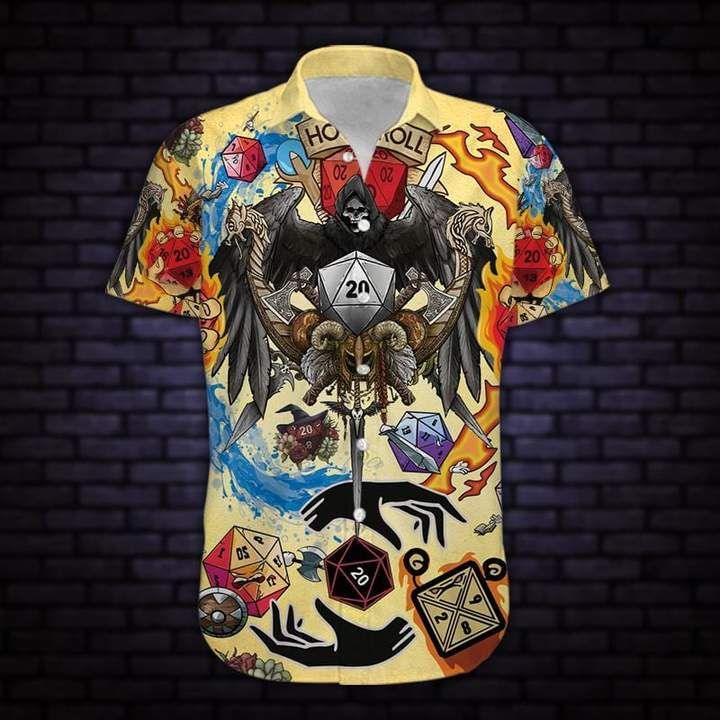 Skull Take A Chance And Roll The Dice Hawaiian Shirt