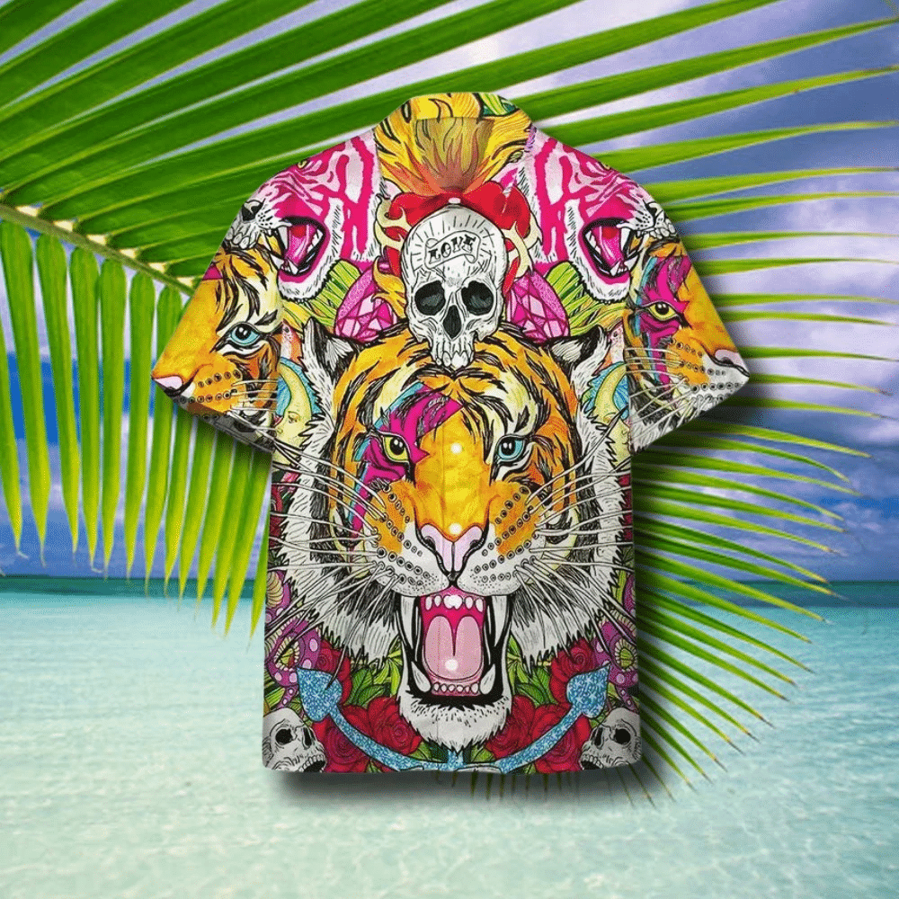 Skull Tiger Hawaiian Shirt
