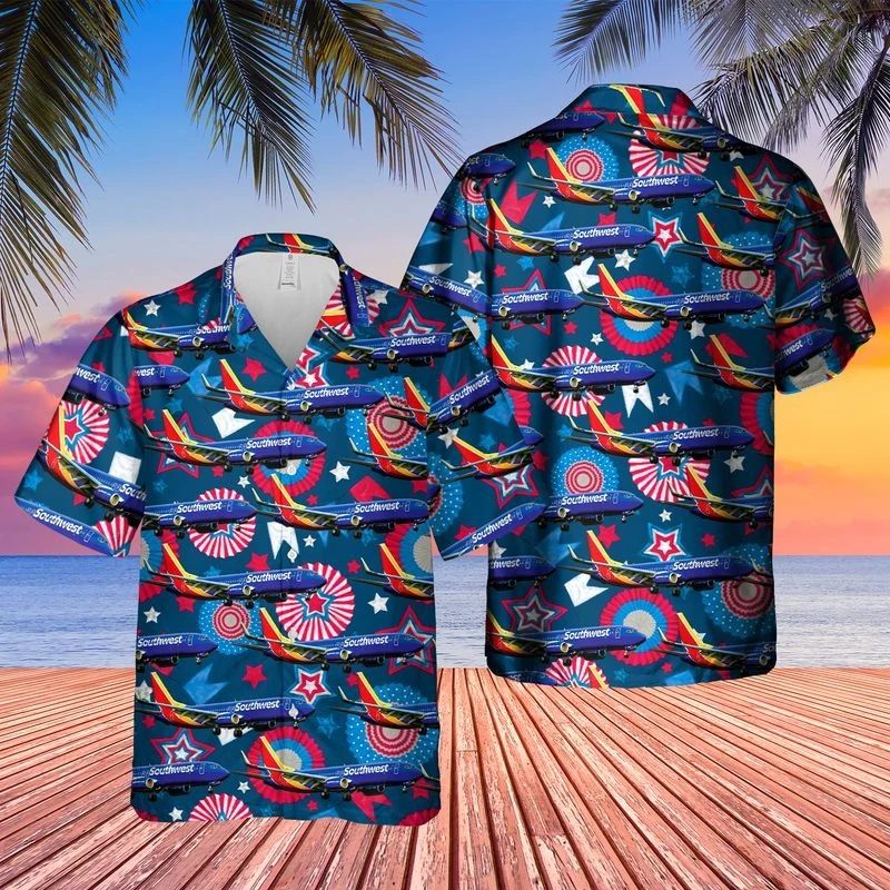 Southwest Airlines Boeing 737-800 Hawaiian Shirts