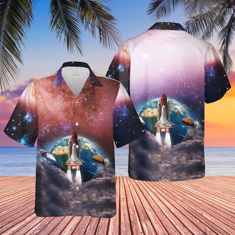 Space Shuttle Hawaiian Shirt Unisex