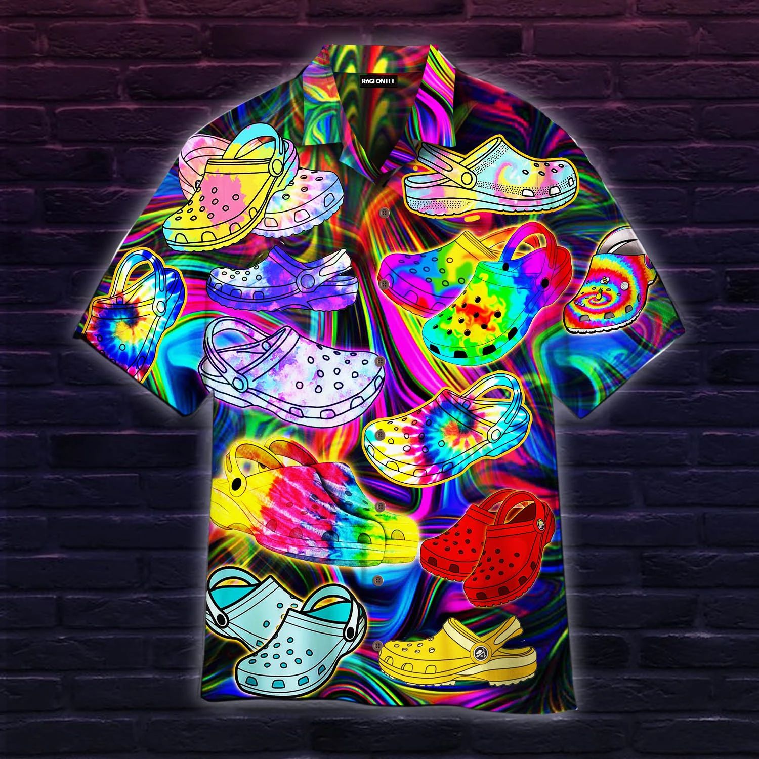 The Party Dont Start Til I Croc In Hawaiian Shirt