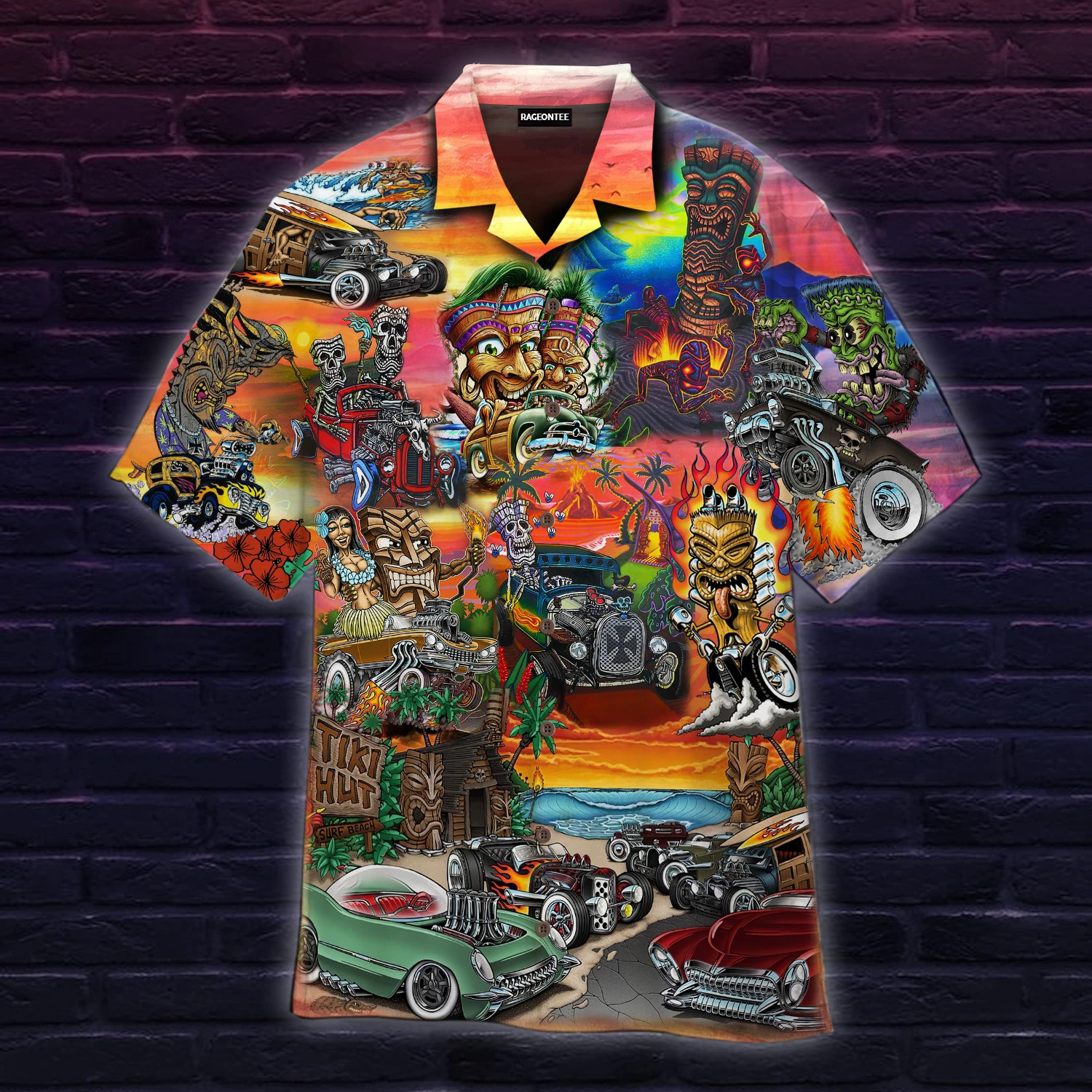 Tiki Hot Rod Party Hawaiian Shirt