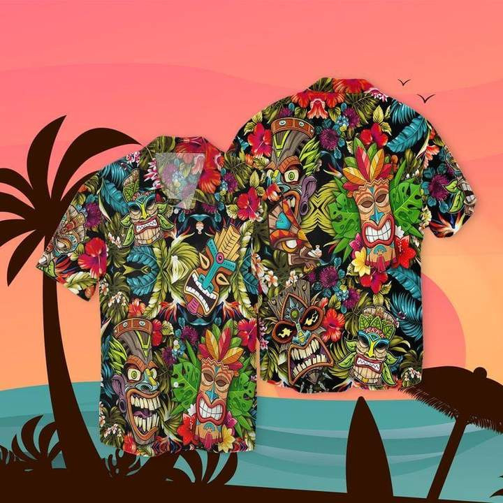 Tiki Tiki Colorful Hawaiian Shirt