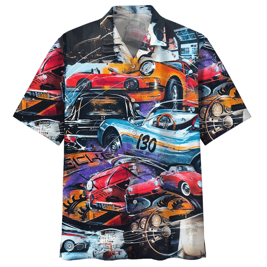 Tops Racing Car Hawaiian Shirts