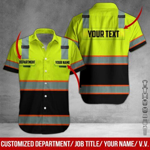 Workwear Custom Name  Department Aloha Hawaiian Shirts
