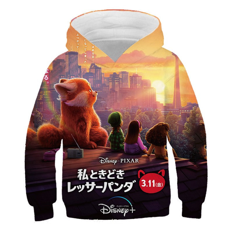 2022 Cartoon Turning Red Panda Deformation Panda Anime Pullover Hoodies