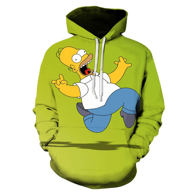 3D Cartoon Printing Hoodies - Homer Simpson And His Son Sweatshirt