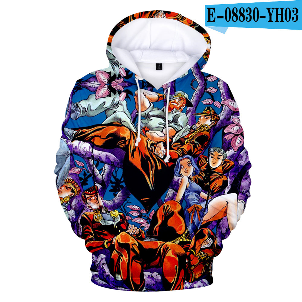 3D JoJo's Bizarre Adventure Hoodie Fashion Casual Pullover Sweatshirt