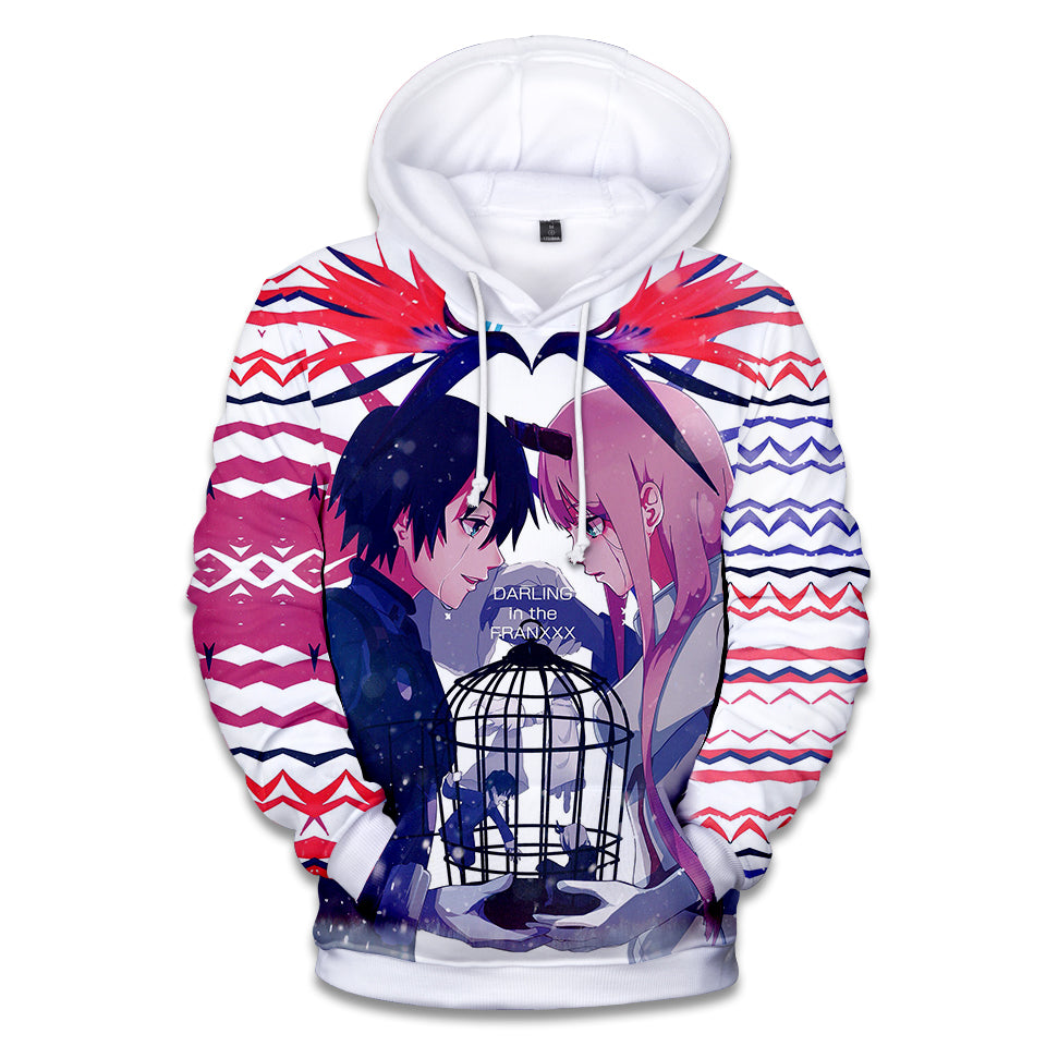 3D Printed Hoodies - Anime DARLING in The FRANXX Sweatshirt