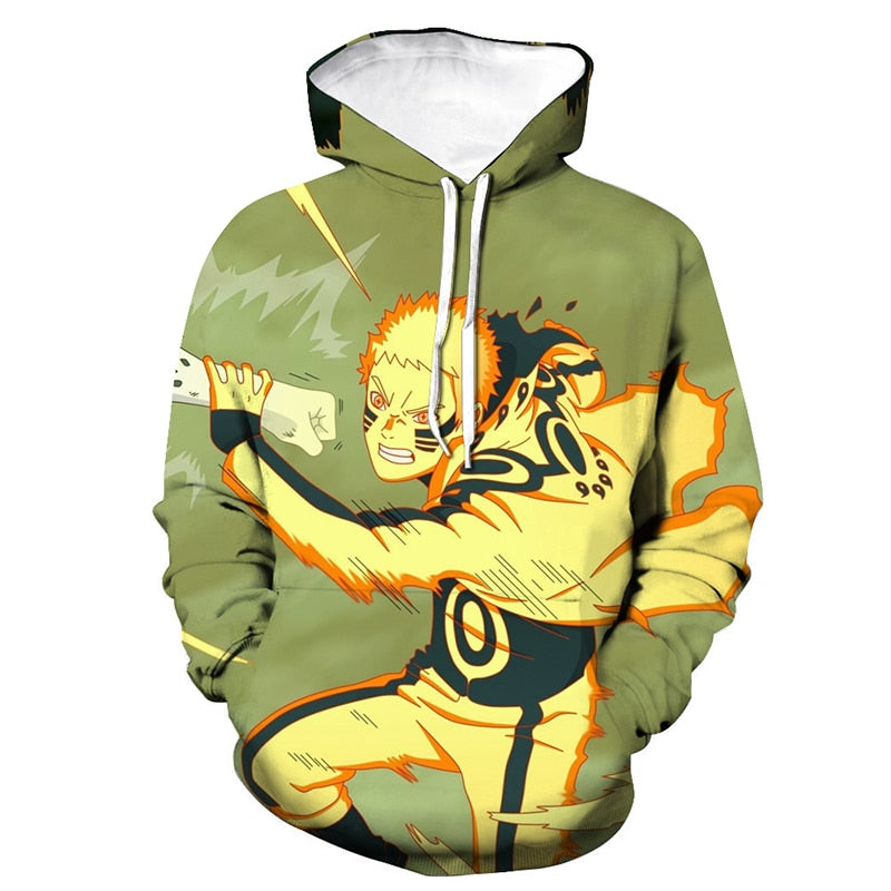 3D Printed Hoodies Anime Naruto Hooded Sweatshirt Hoodie Hip Hop Pullover