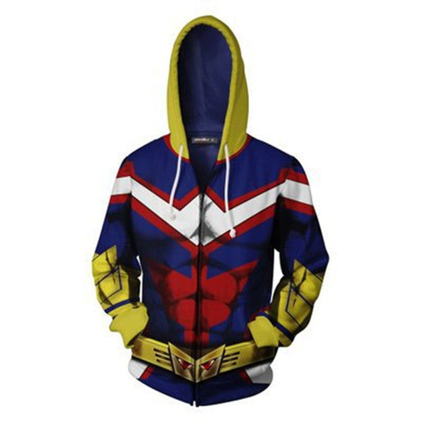 3D Printed Monoma Neito Hoodies - My Hero Academia Zip Hooded Sweatshirts