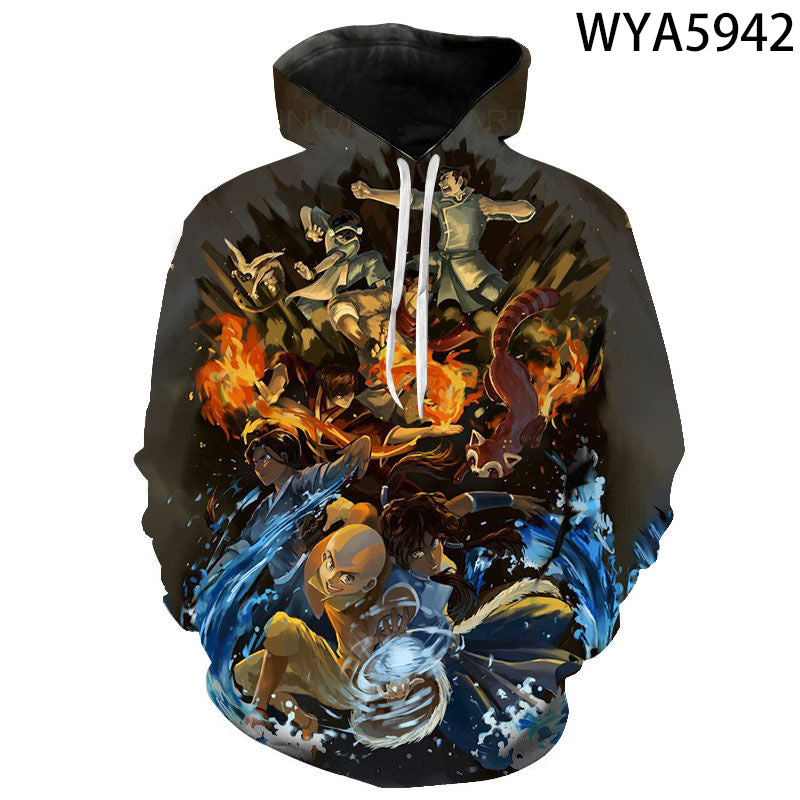 Anime 3D Printed Avatar The Last Airbender Hoodies Sweatshirt Pullovers