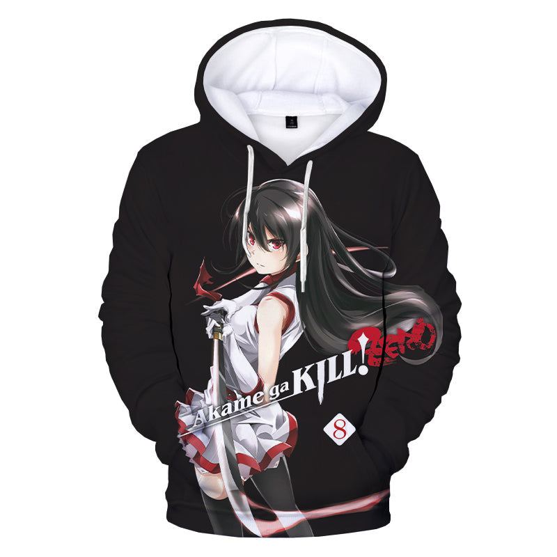 Anime Akame Ga Kill 3D Print Hoodie Fashion Casual Pullover Sweatshirts