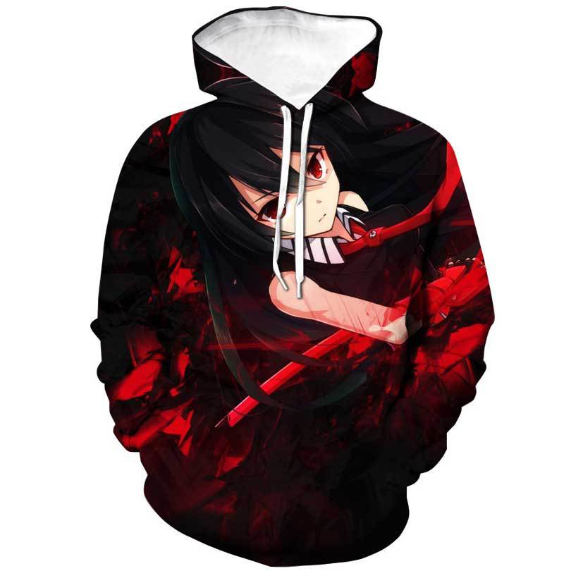 Anime Akame Ga Kill! Hoodies 3D Print Unisex Hooded Sweatshirt Hip Hop Pullover