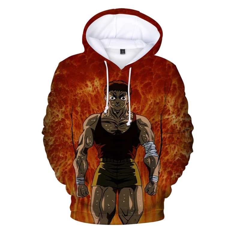 Anime Baki The Grappler Baki Hanma Hoodie Pullovers Oversize Sweatshirt