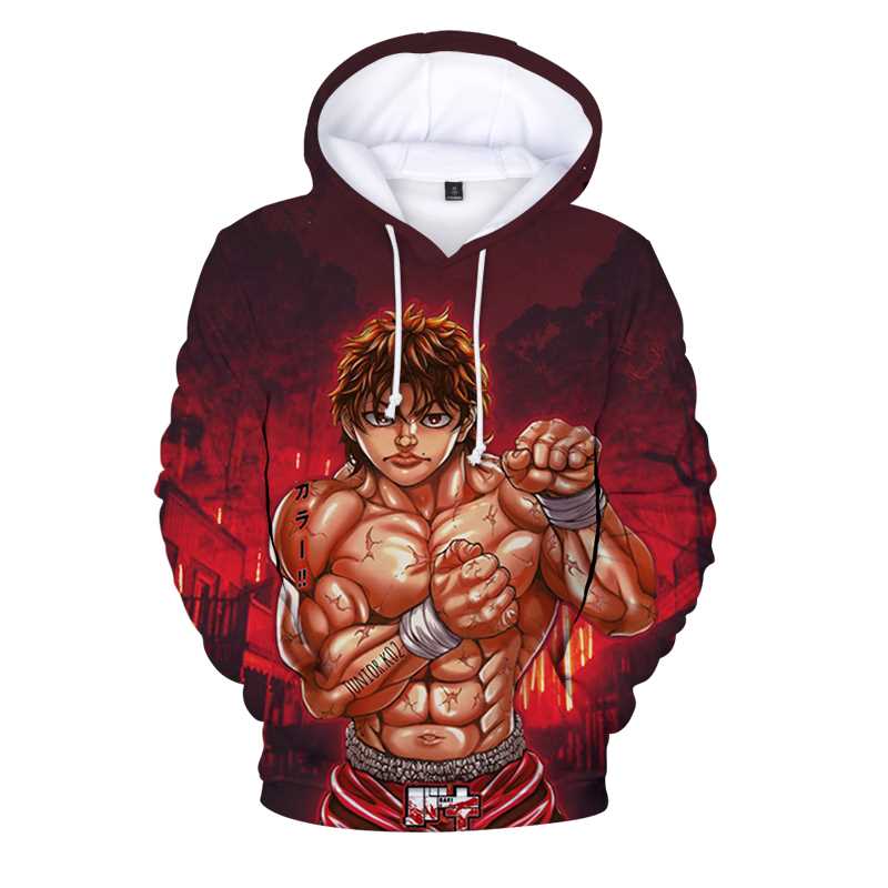 Anime Baki The Grappler Baki Hanma Hoodie Pullovers Tops Oversize Sweatshirt