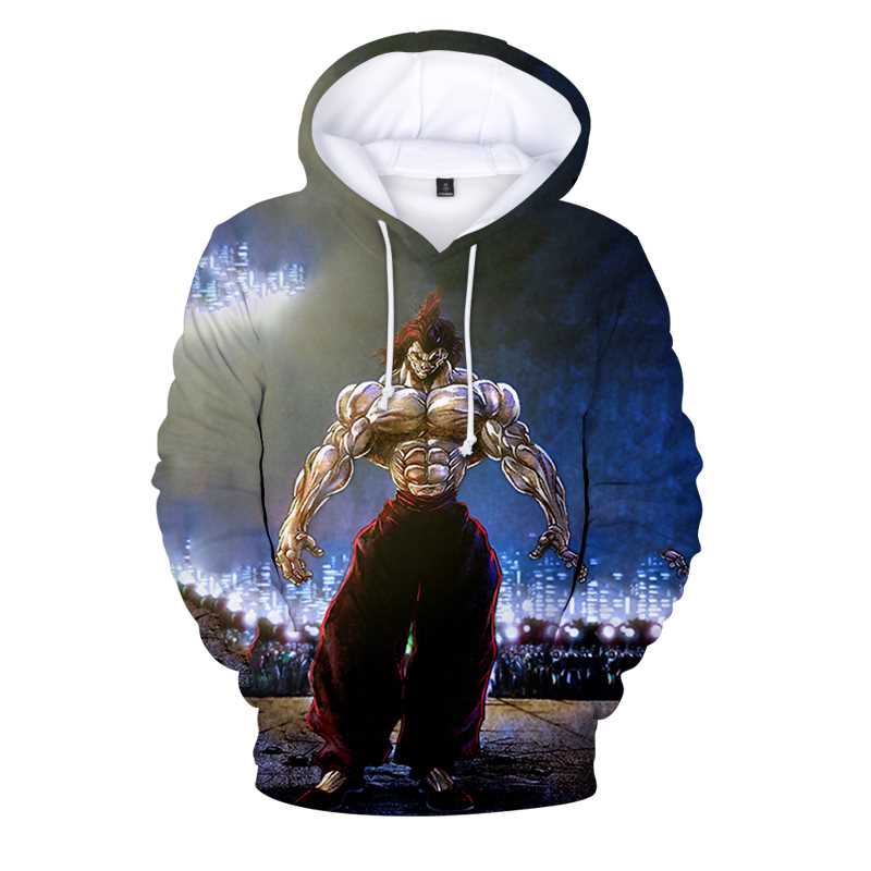 Anime Baki The Grappler Hanma Yujirō Hoodie Pullovers Oversize Sweatshirt