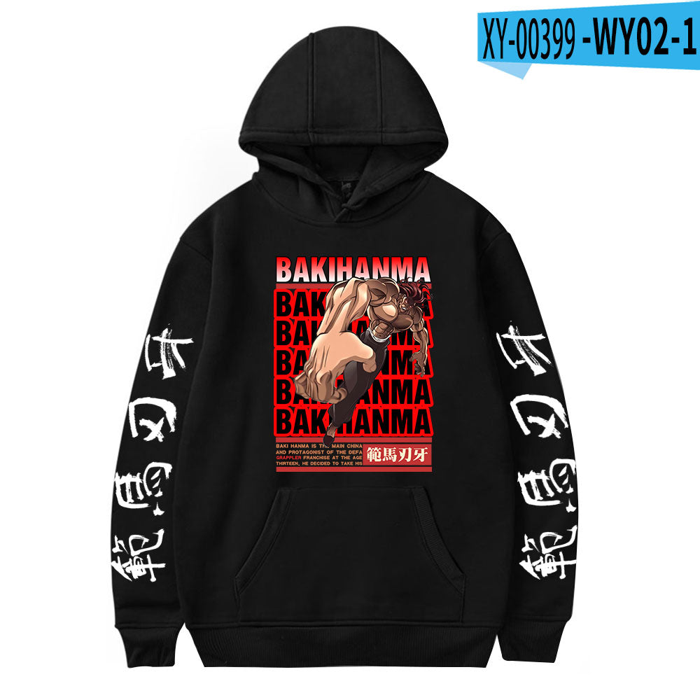 Anime Baki the Grappler Hoodies Sweatshirt Harajuku Printed Fashion Pullover