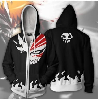 Anime Bleach Zip Up 3d Hoodie