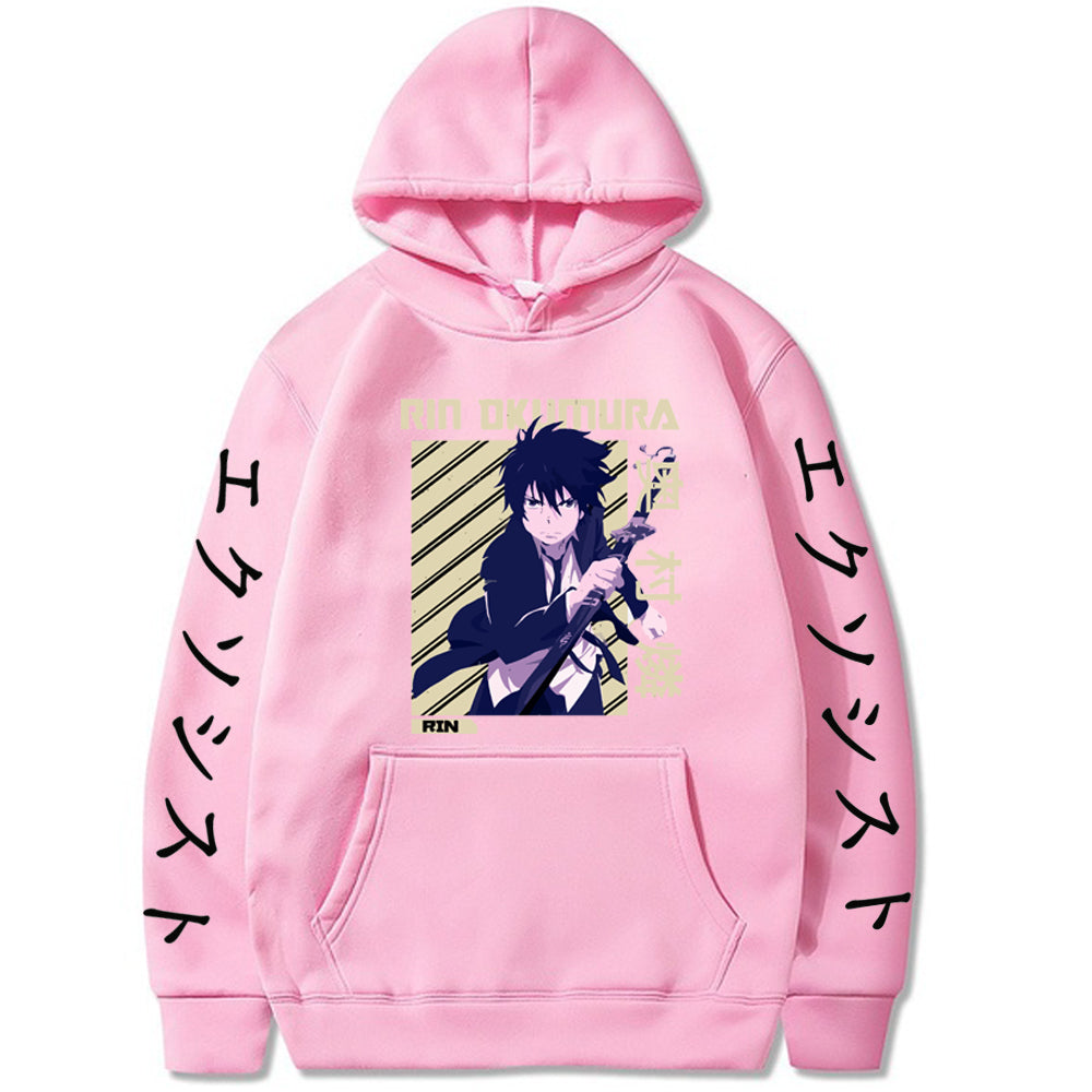 Anime Blue Exorcist Hoodie Unisex Long Sleeve Pullover Tracksuit Streetwear Fashion Clothes