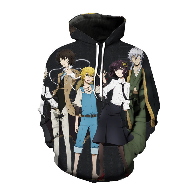 Anime Bongo Stray Dogs 3D Printed Hoodie Oversized Fashion Streetwear Sweatshirts