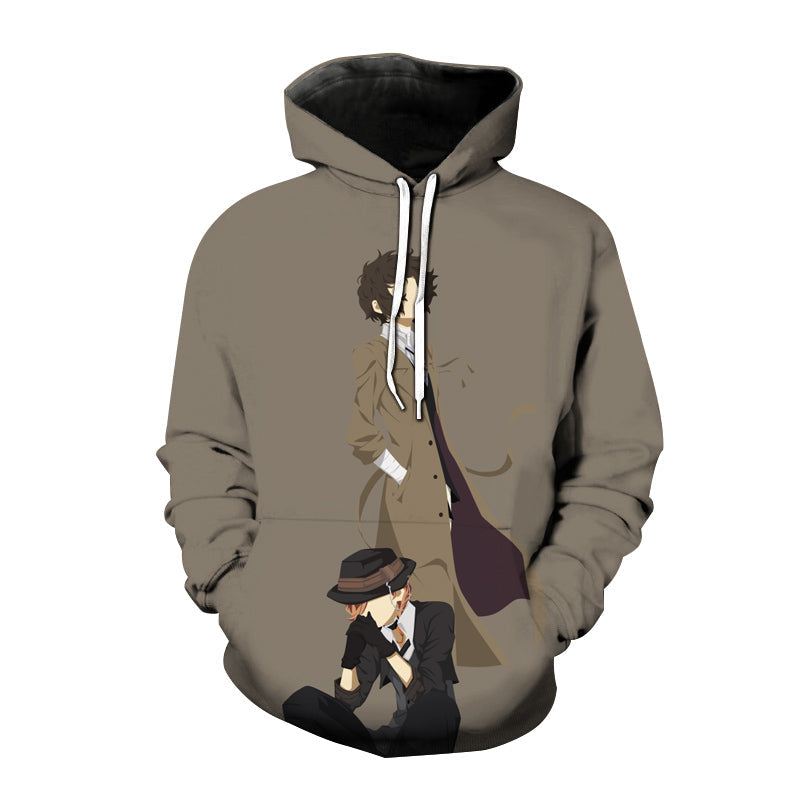 Anime Bongou Stray Dogs 3D Printed Dazai Osamu Edogawa Rampo Hoodies Oversized Hoodie Pullover Jumper