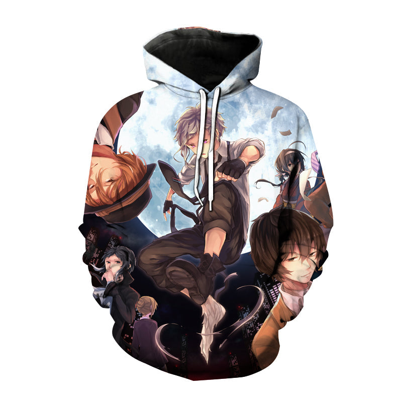 Anime Bongou Stray Dogs 3D Printed Hoodies Harajuku Sweatshirts Oversized Hoodie Hip Hop Pullover Jumper