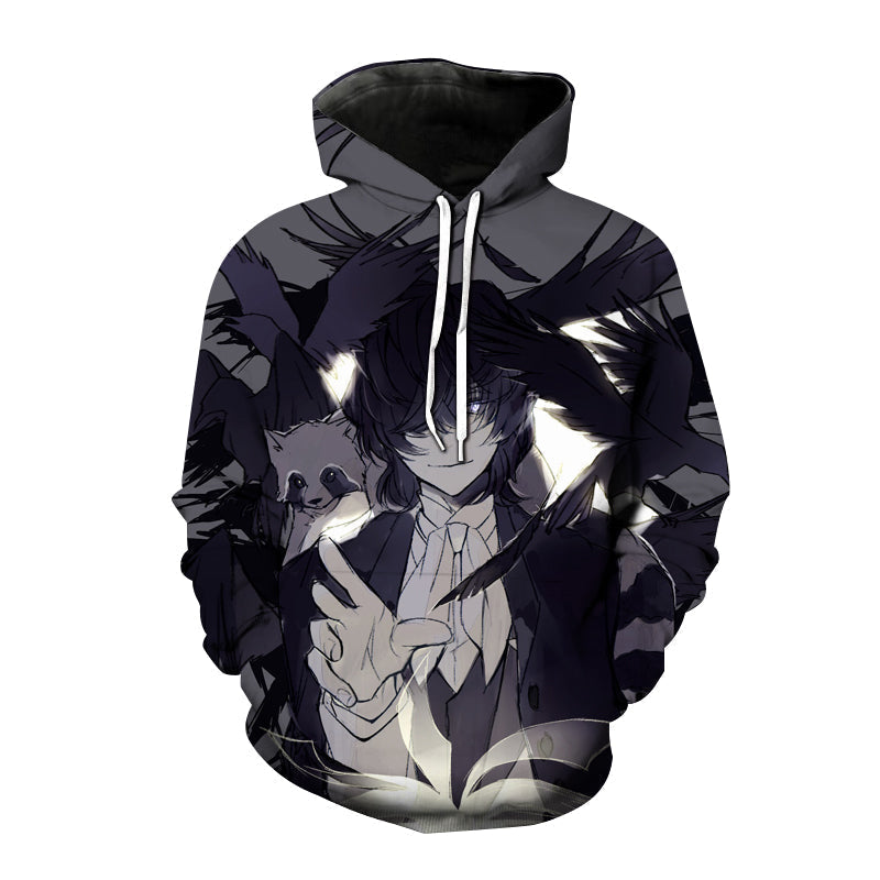 Anime Bongou Stray Dogs 3D Printed Hoodies Oversized Hoodie Pullover Jumper