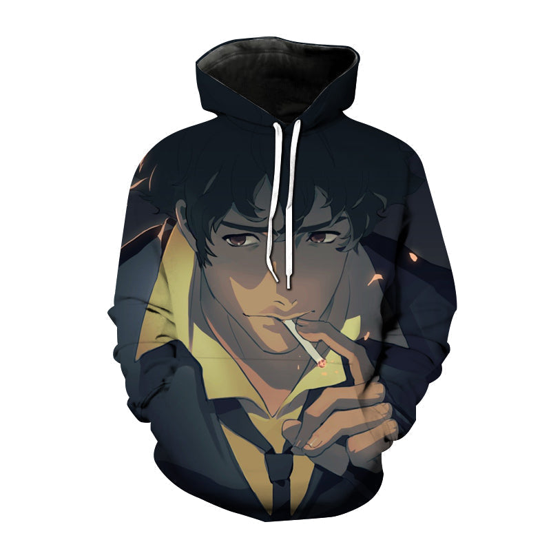 Anime Cowboy Bebop Spike Spiegel 3D Printed Hoodies Pullover Streetwear Sweatshirt