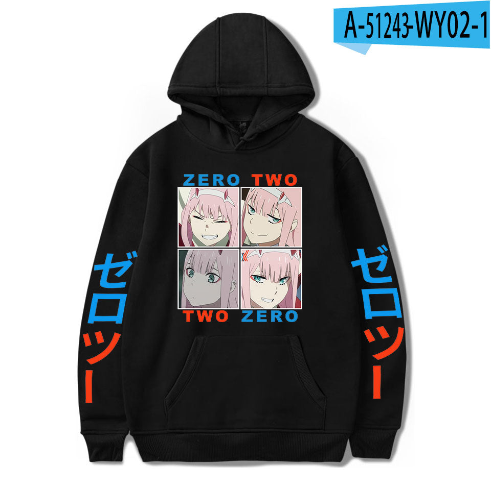 Anime DARLING In The FRANXX Zero Two Print Hoodies Casual Hoodies