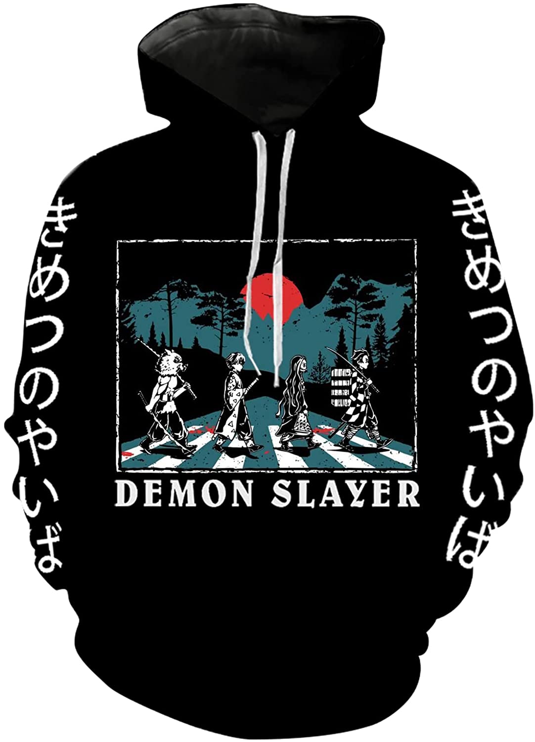 Anime Damon Slayer Unisex Anime Hoodie Novelty Outerwear Pullovers Sweatshirt