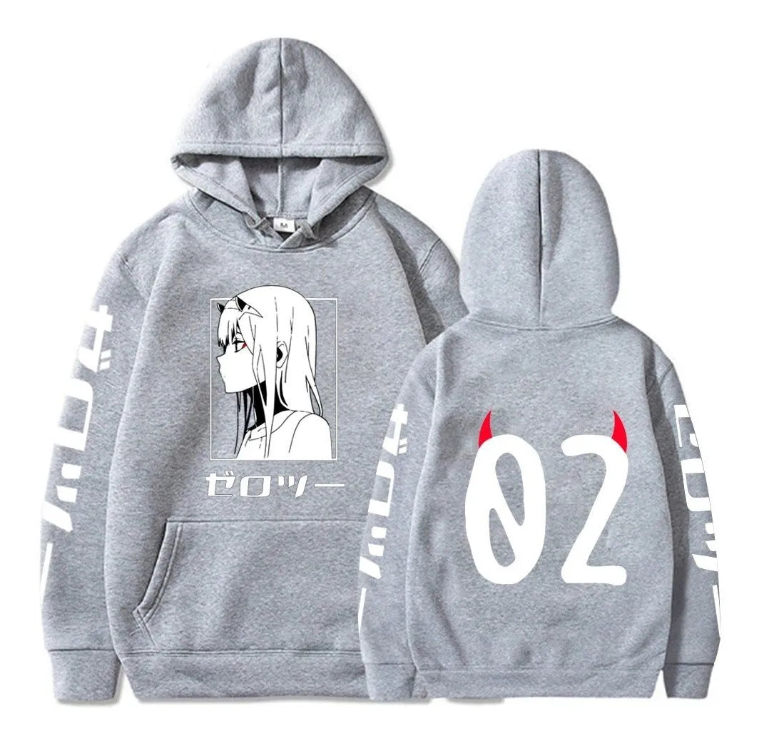 Anime Darling In The Franxx Zero Two Hoodie Hip Hop Manga Hoodies Sweatshirts