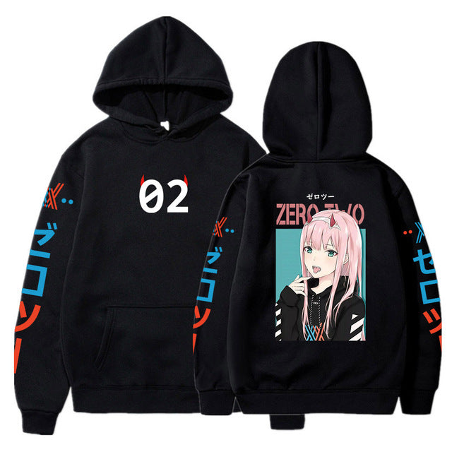 Anime Darling in the Franxx Zero Two 02 Hoodie Sweatshirts Cozy Tops